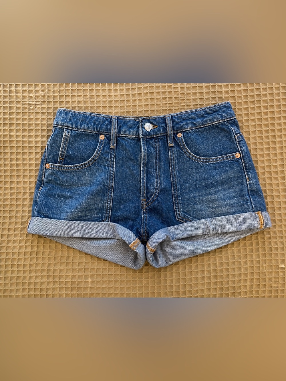Free People High Waisted Denim Shorts Size 27